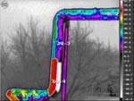 Defective thermo-isolation of overground pipeline